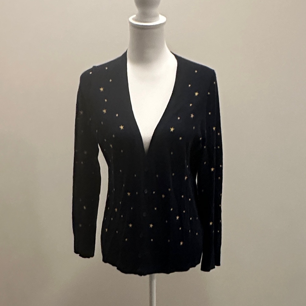 Old Navy Dark Blue Cardigan with Gold Stars